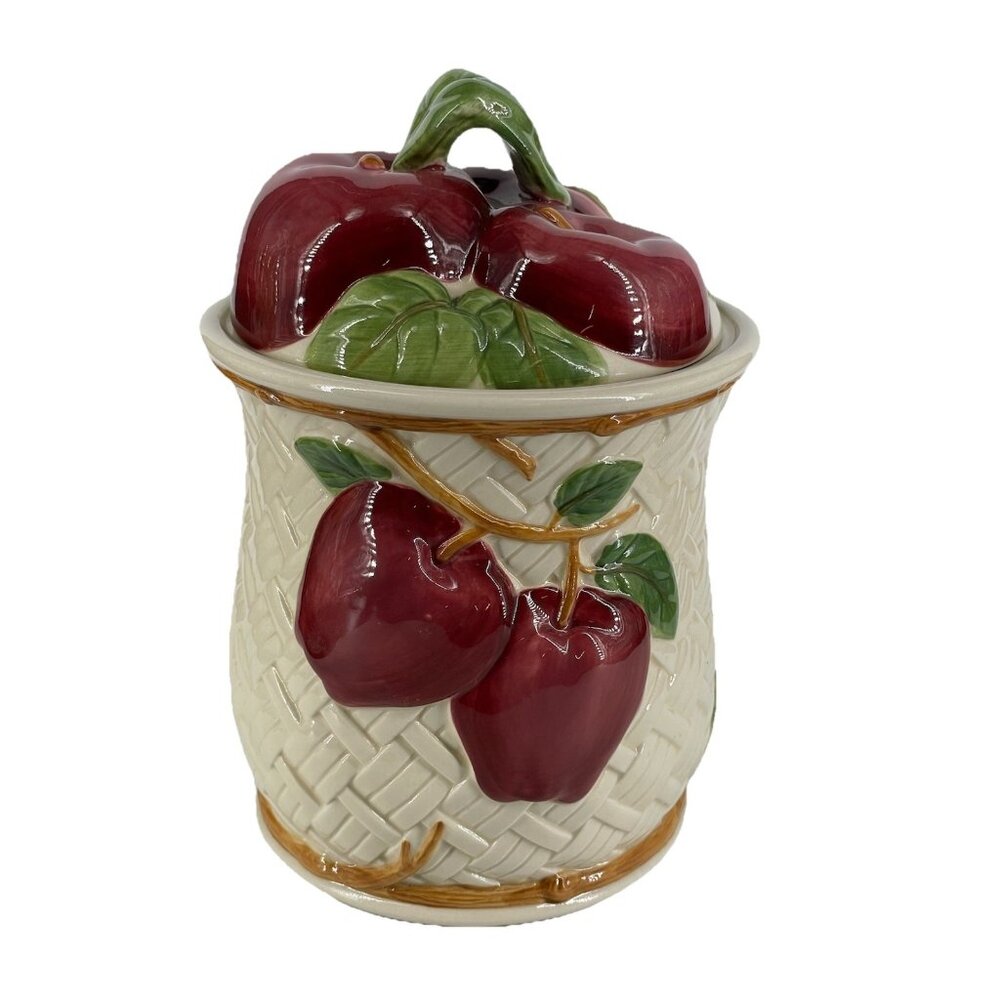 Franciscan ware Cookie Jar Apple Lid Majolica